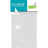 Lawn Fawn - Lawn Clippings - Keep on Swimming Add-On Coloring Stencils