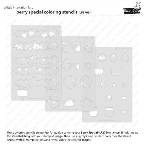 Lawn Fawn - Lawn Clippings - Berry Special Coloring Stencils