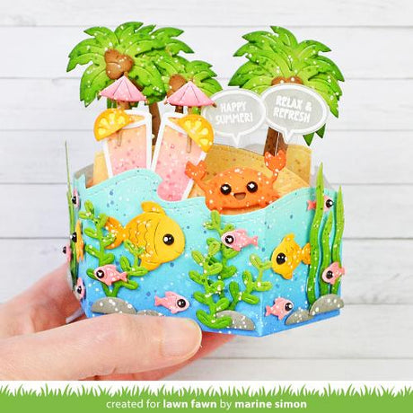 Lawn Fawn - Lawn Cuts - Platform Pop-Up Wave Wrap Around Die