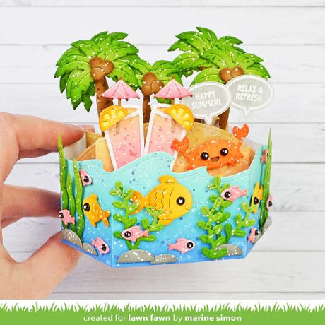 Lawn Fawn - Lawn Cuts - Platform Pop-Up Palm Tree Inserts Dies