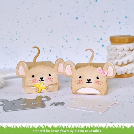 Lawn Fawn - Lawn Cuts - Tiny Gift Box Mouse Add-On Dies