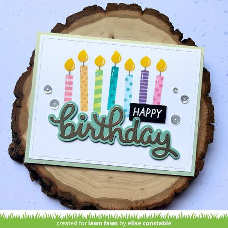 Lawn Fawn - Lawn Cuts - Scripty Birthday Outline Add-On Die