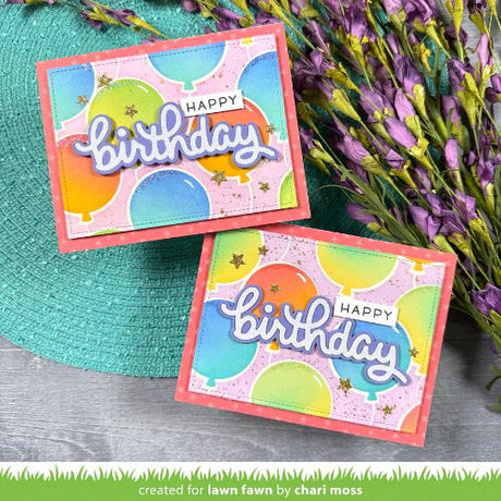 Lawn Fawn - Lawn Clippings - Balloon Background Stencils