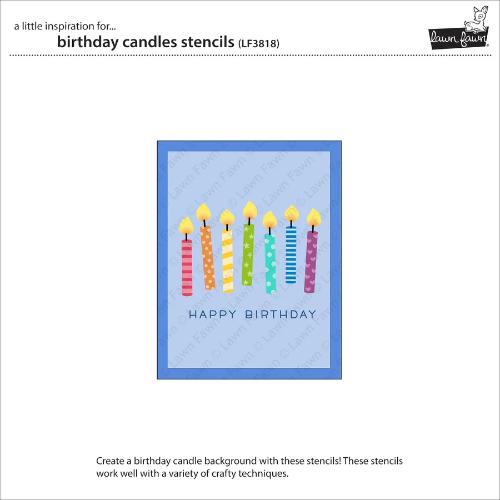 Lawn Fawn - Lawn Clippings - Birthday Candles Stencils