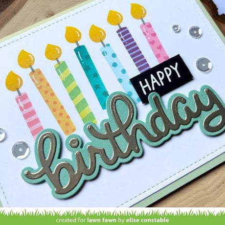 Lawn Fawn - Lawn Clippings - Birthday Candles Stencils
