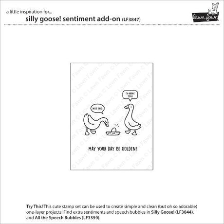 Lawn Fawn - Stamps - Silly Goose! Sentiment Add-On