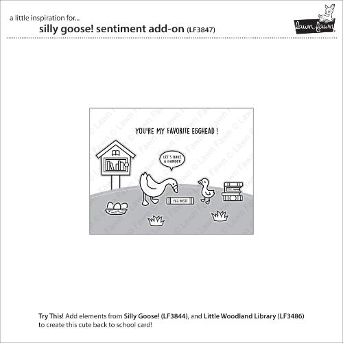 Lawn Fawn - Stamps - Silly Goose! Sentiment Add-On