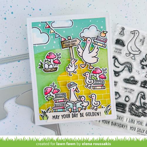 Lawn Fawn - Stamps - Silly Goose! Sentiment Add-On