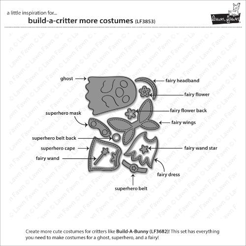 Lawn Fawn - Lawn Cuts - Build-A-Critter More Costumes Dies