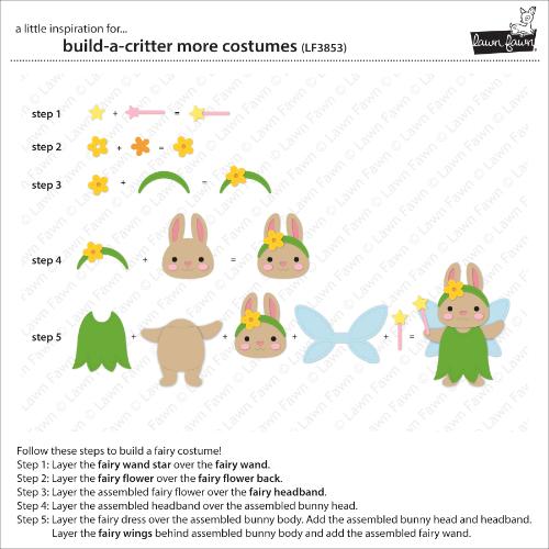 Lawn Fawn - Lawn Cuts - Build-A-Critter More Costumes Dies