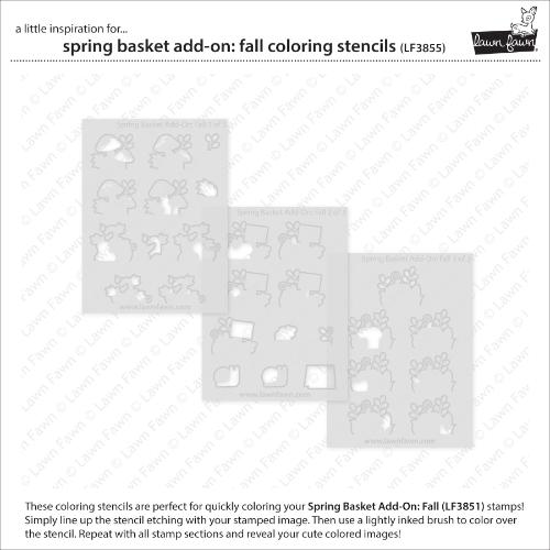 Lawn Fawn - Lawn Clippings - Spring Basket Add-On: Fall Coloring Stencils