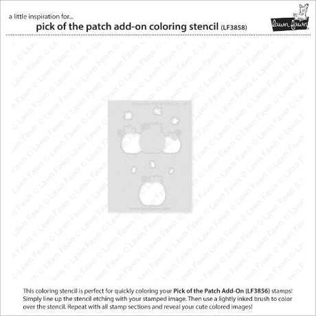 Lawn Fawn - Lawn Clippings - Pick of the Patch Add-On Coloring Stencil