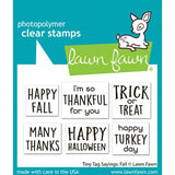 Lawn Fawn - Stamps - Tiny Tag Sayings: Fall