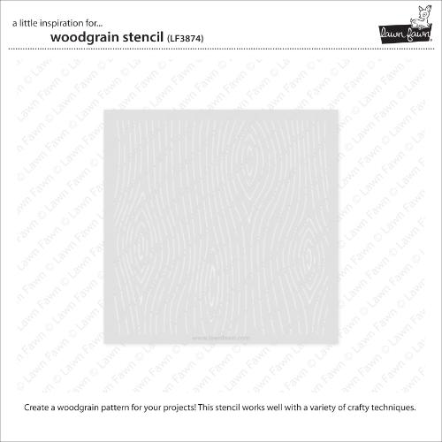 Lawn Fawn - Lawn Clippings - Woodgrain Stencil