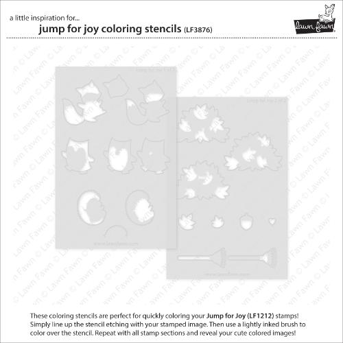 Lawn Fawn - Lawn Clippings - Jump for Joy Coloring Stencils