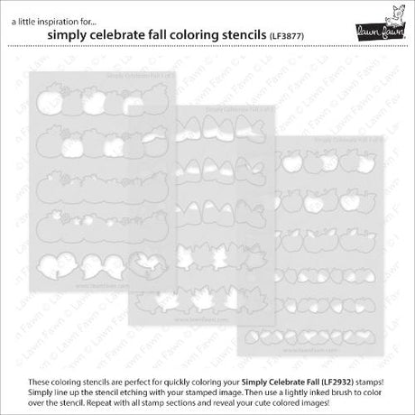 Lawn Fawn - Lawn Clippings - Simply Celebrate Fall Coloring Stencils