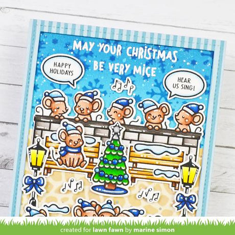 Lawn Fawn - Stamps - Caroling Mice