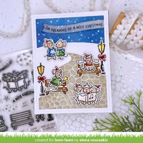 Lawn Fawn - Stamps - Caroling Mice
