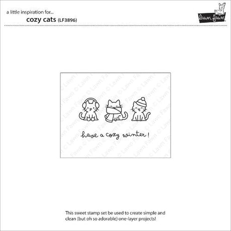 Lawn Fawn - Stamps - Cozy Cats
