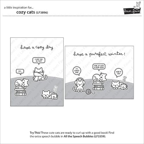 Lawn Fawn - Stamps - Cozy Cats