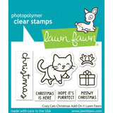 Lawn Fawn - Stamps - Cozy Cats Christmas Add-On
