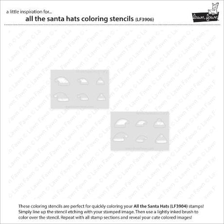 Lawn Fawn - Lawn Clippings - All the Santa Hats Coloring Stencils