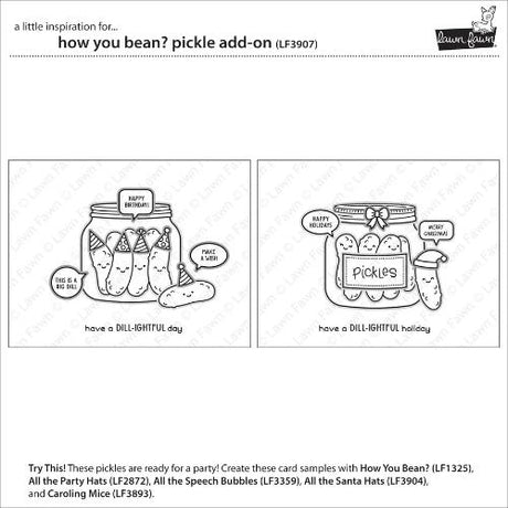 Lawn Fawn - Stamps - How You Bean? Pickle Add-On