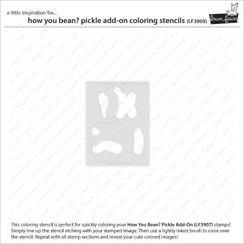 Lawn Fawn - Lawn Clippings - How You Bean? Pickle Add-On Coloring Stencil