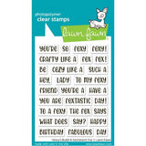 Lawn Fawn - Stamps - Henry's Build-A-Sentiment: Fox