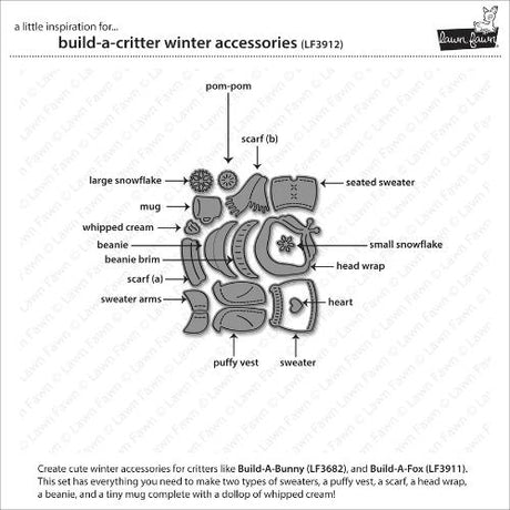 Lawn Fawn - Lawn Cuts - Build-A-Critter Winter Accessories Dies