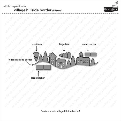 Lawn Fawn - Lawn Cuts - Village Hillside Border Dies