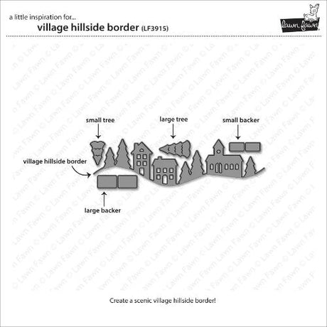 Lawn Fawn - Lawn Cuts - Village Hillside Border Dies