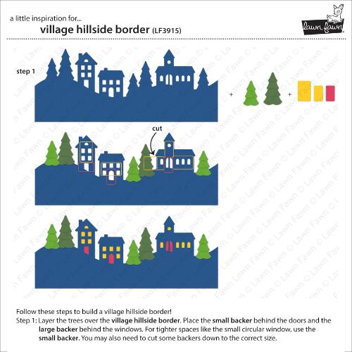 Lawn Fawn - Lawn Cuts - Village Hillside Border Dies