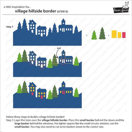 Lawn Fawn - Lawn Cuts - Village Hillside Border Dies
