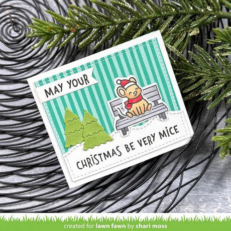 Lawn Fawn - Lawn Cuts - Center Picture Window Card Holiday Add-On Dies