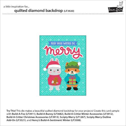 Lawn Fawn - Lawn Cuts - Quilted Diamond Backdrop Die