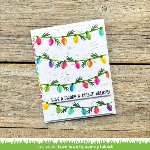 Lawn Fawn - Lawn Clippings - String of Lights Background Stencils