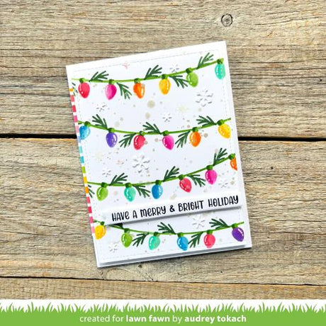 Lawn Fawn - Lawn Clippings - String of Lights Background Stencils