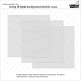 Lawn Fawn - Lawn Clippings - String of Lights Background Stencils