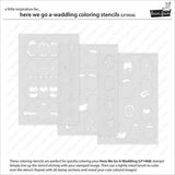 Lawn Fawn - Lawn Clippings - Here We Go A-Waddling Coloring Stencils