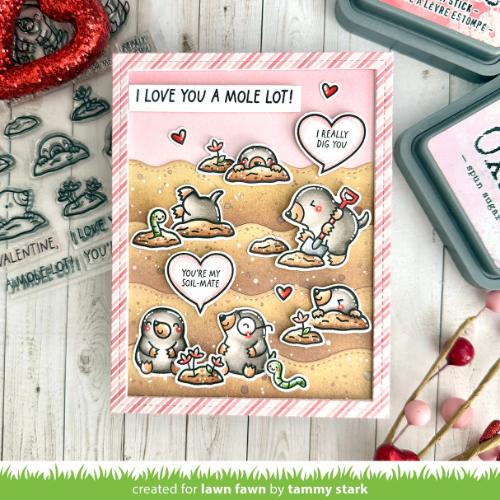 Lawn Fawn - Stamps - A Mole Lot of Love