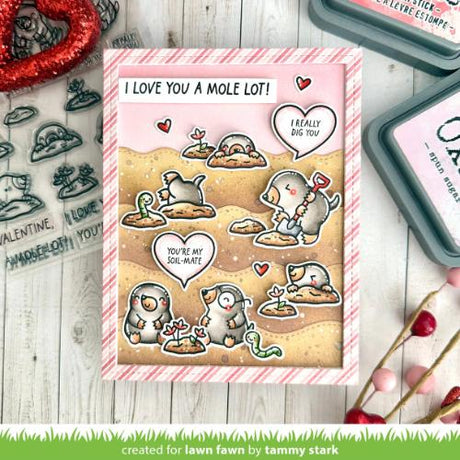 Lawn Fawn - Stamps - A Mole Lot of Love