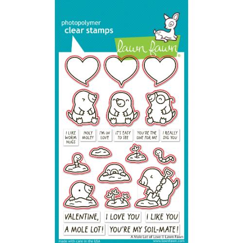 Lawn Fawn - Lawn Cuts - A Mole Lot of Love Dies