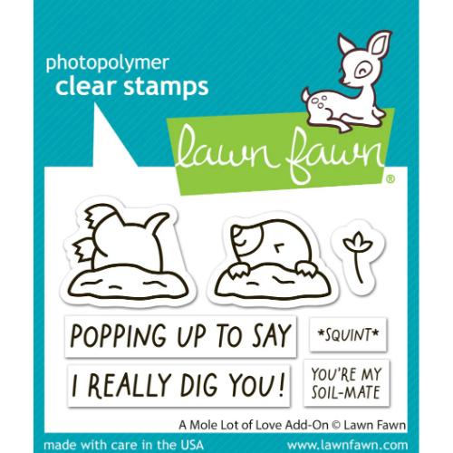 Lawn Fawn - Stamps - A Mole Lot of Love Add-On