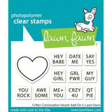 Lawn Fawn - Stamps - Critter Conversation Hearts Add-On