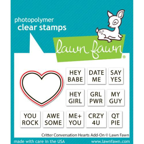 Lawn Fawn - Lawn Cuts - Critter Conversation Hearts Add-On Die