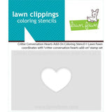 Lawn Fawn - Lawn Clippings - Critter Conversation Hearts Add-On Coloring Stencil