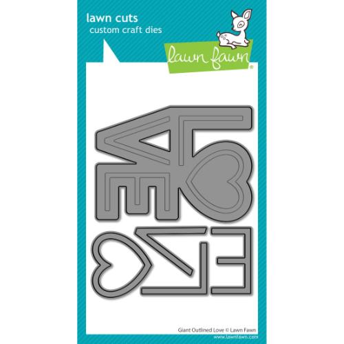Lawn Fawn - Lawn Cuts - Giant Outlined Love Dies