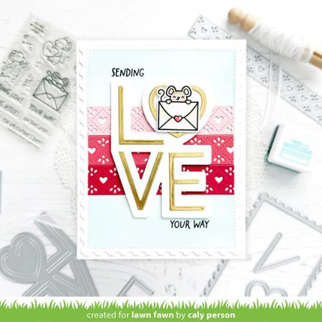 Lawn Fawn - Lawn Cuts - Quilted Heart Border Die
