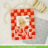 Lawn Fawn - Lawn Cuts - Checkered Hearts Backdrop: Portrait Die